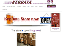 Tablet Screenshot of kegdata.com